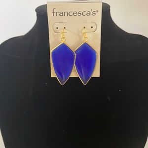Francesca’s Blue semi precious stone earrings
